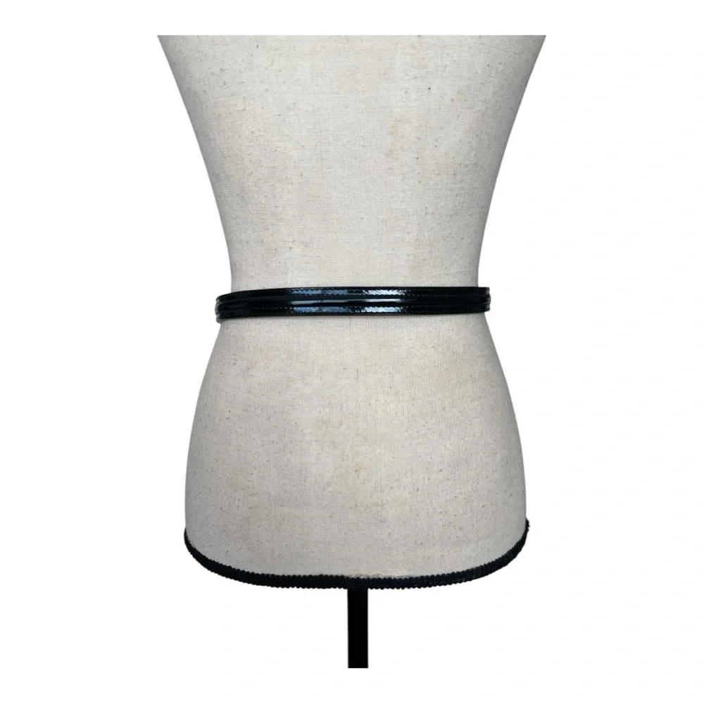 Brighton Black and Silver Leather Belt